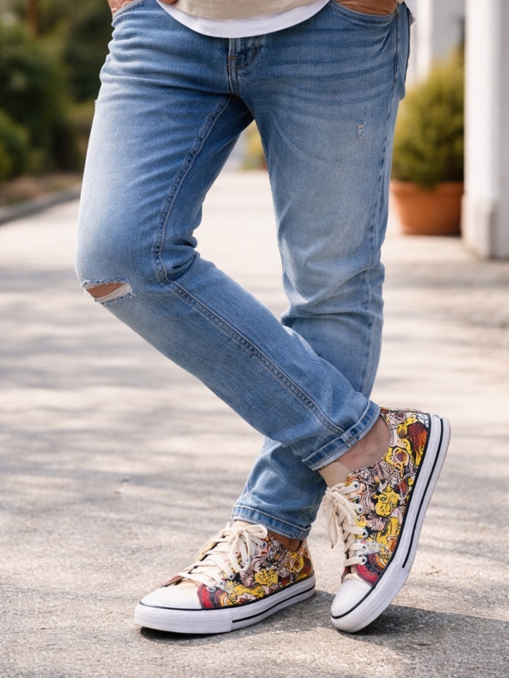 Fifty 24SF Pop Art Comic Canvas Sneakers Low Top Graphic Shoes Women’s  SIZE 8
